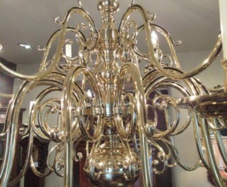 Impressive Edwardian Antique Two Tier Chandelier - Image 2