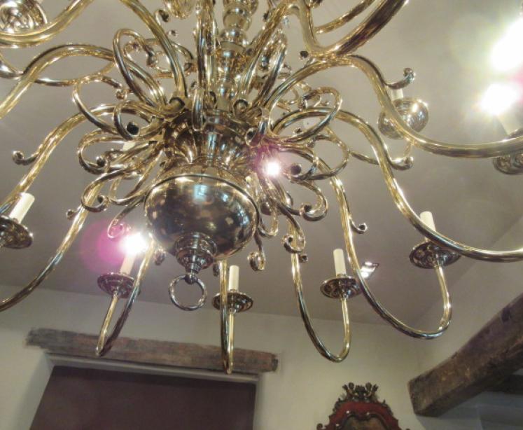 Impressive Edwardian Antique Two Tier Chandelier - Image 3