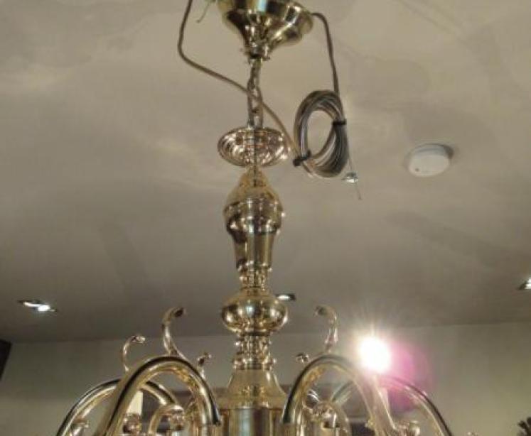 Impressive Edwardian Antique Two Tier Chandelier - Image 4