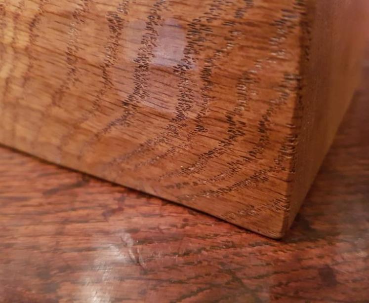 Old Mouseman Adzed Oak Box  - Image 4