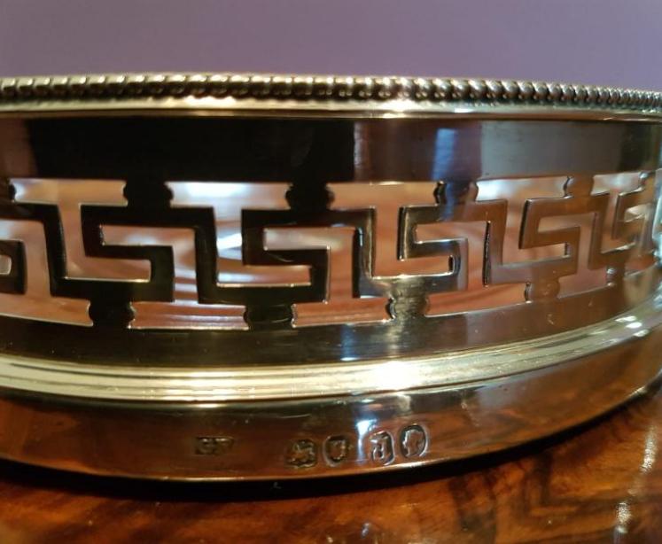 Rare Pair of Antique Victorian Silver Magnum Bottle Coasters - Image 4