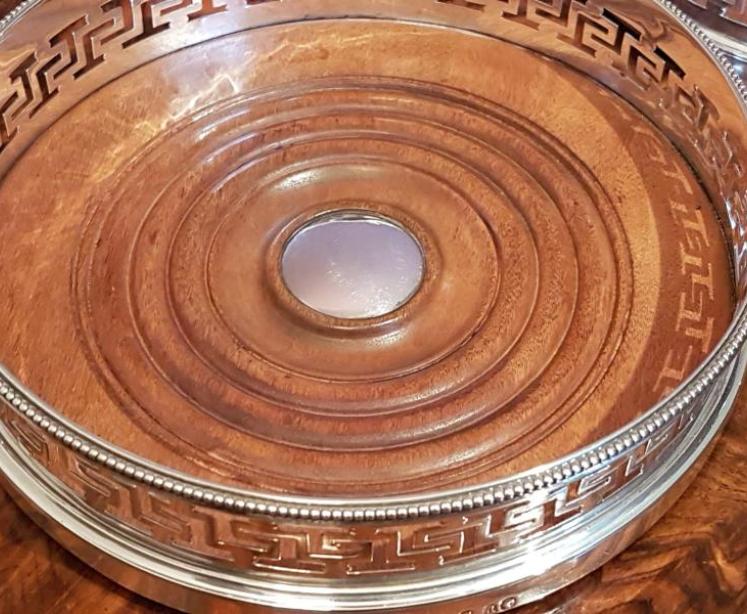 Rare Pair of Antique Victorian Silver Magnum Bottle Coasters - Image 5