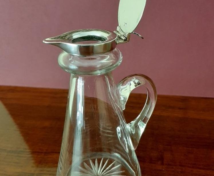 Tall George V Period Silver Whisky Noggin Decanter - Image 4