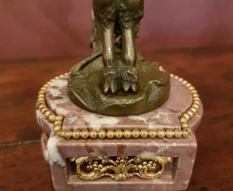 Victorian French Marble Ormalu And Bronze Clock Garniture - Image 5