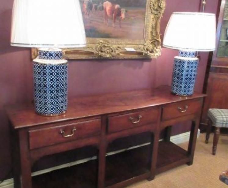 George II Period Oak Yorkshire Pot Board Dresser - Image 1