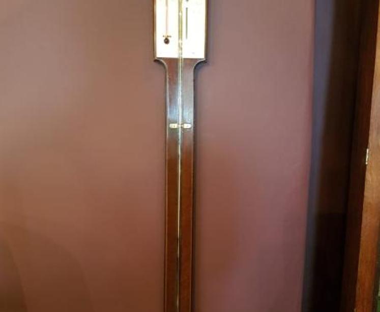 Edwardian Antique Mahogany Stick Barometer - Image 1