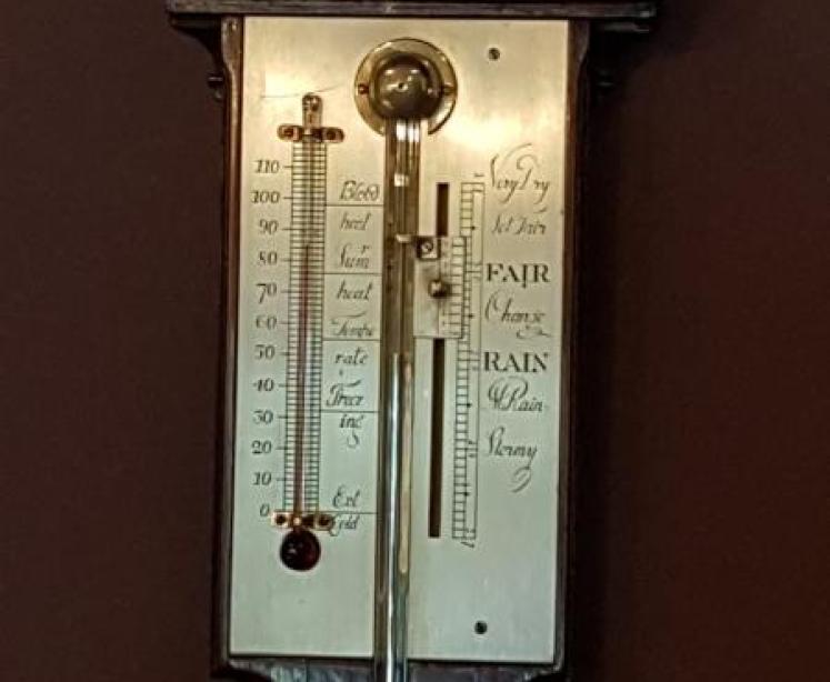 Edwardian Antique Mahogany Stick Barometer - Image 4