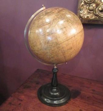 Antique 8" Papier Mache Geographia Terrestrial Globe