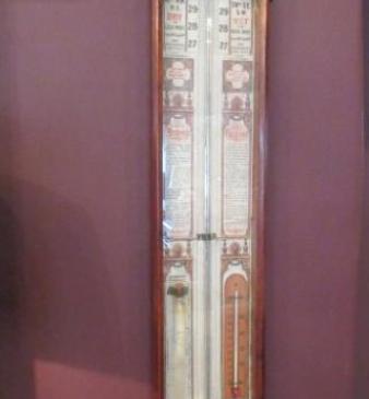 Antique Polished Oak Fitzroy Barometer