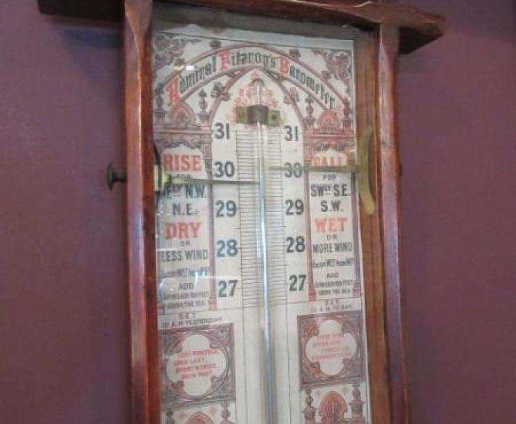 Antique Polished Oak Fitzroy Barometer - Image 2