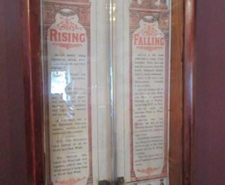 Antique Polished Oak Fitzroy Barometer - Image 3