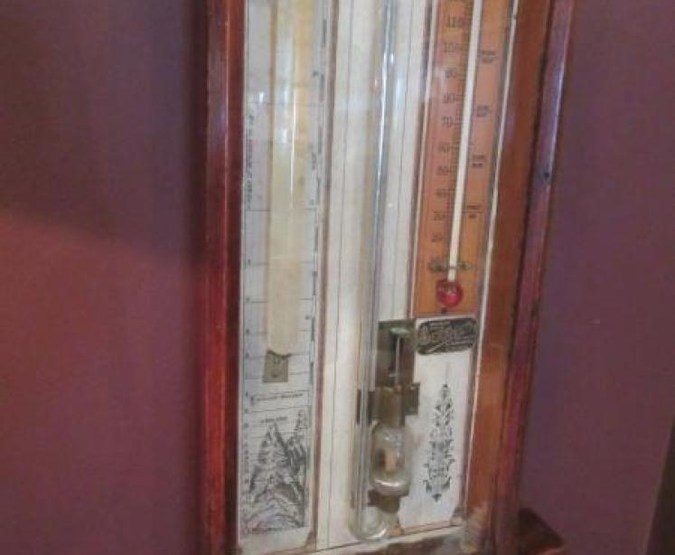 Antique Polished Oak Fitzroy Barometer - Image 5