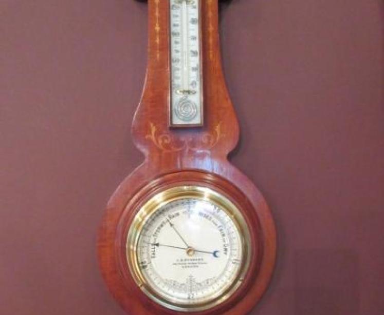 Antique Sheraton Inlaid London Banjo Barometer - Image 1