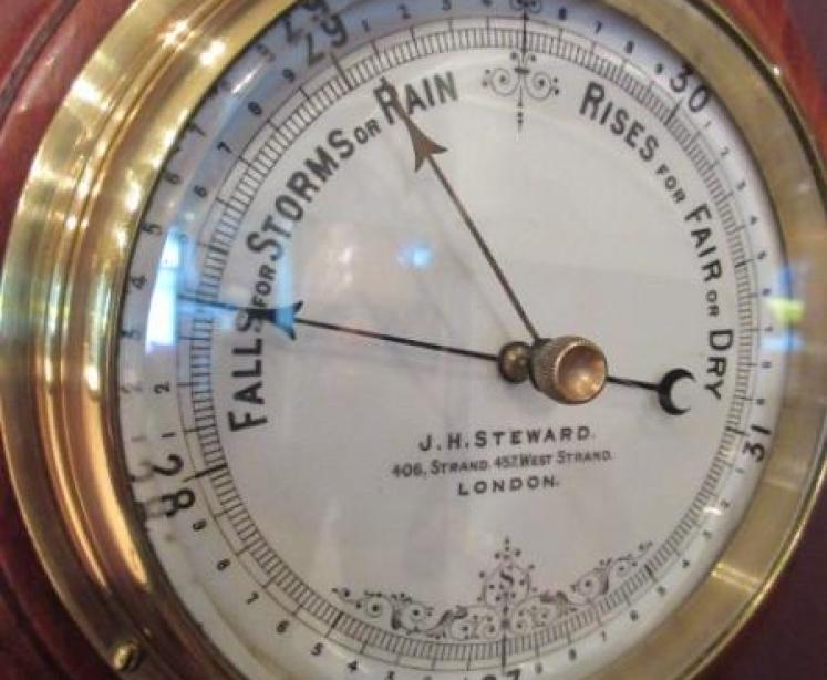 Antique Sheraton Inlaid London Banjo Barometer - Image 4