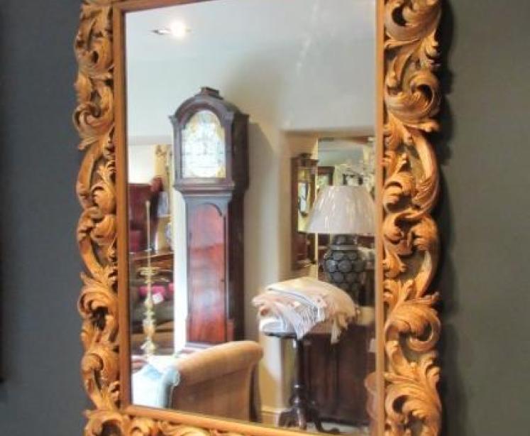Impressive Early Victorian Timber Gilt Wall Mirror - Image 1