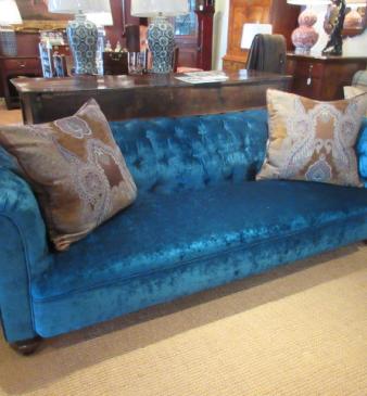 Superb Victorian Antique Upholstered Chesterfield Sofa