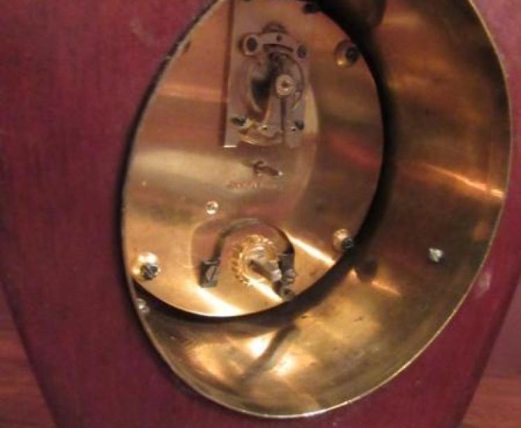 Edwardian Sheraton Inlaid Mantel Clock - Image 5