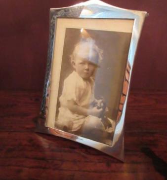 George V Period Antique Silver Photo Frame
