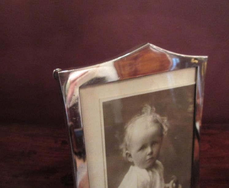George V Period Antique Silver Photo Frame - Image 2