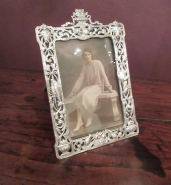 Superb 19th Century Cast Silver London Photo Frame