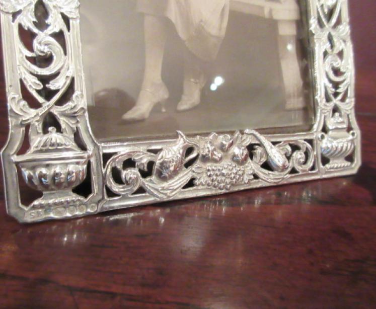 Superb 19th Century Cast Silver London Photo Frame - Image 3
