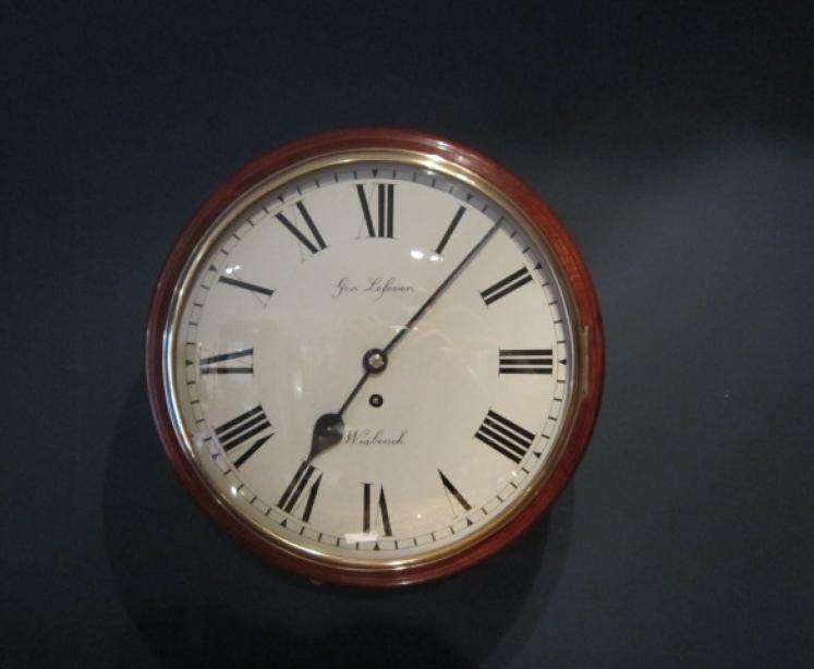 Fine Victorian Convex Glass Fusee Wall Clock - Image 1