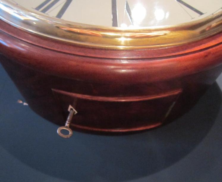 Fine Victorian Convex Glass Fusee Wall Clock - Image 3