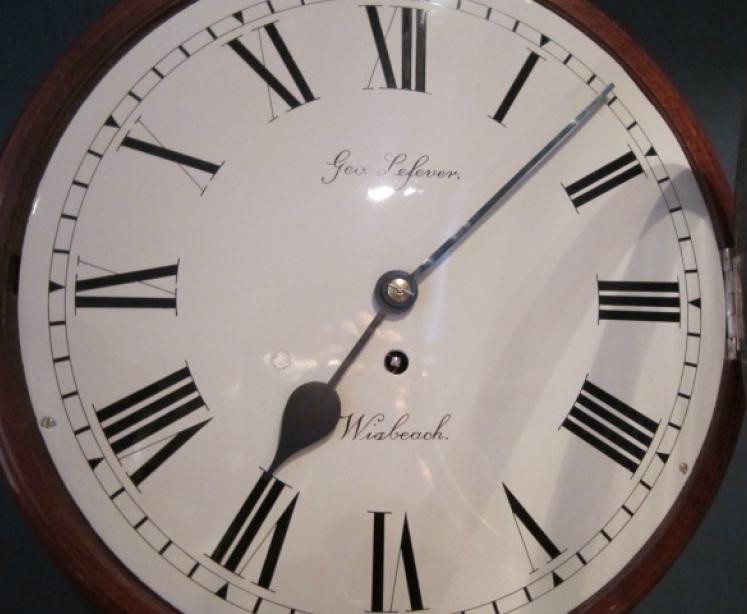 Fine Victorian Convex Glass Fusee Wall Clock - Image 4