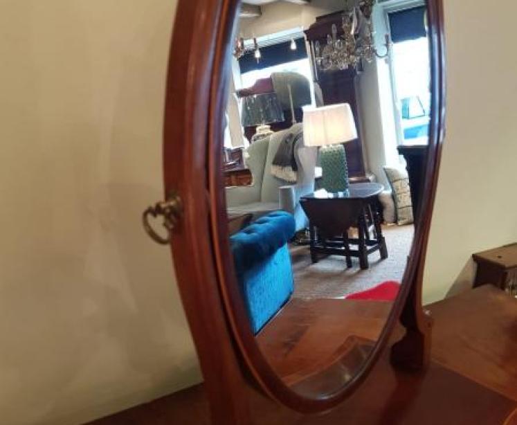 Antique Regency Mahogany Toilet Mirror - Image 3