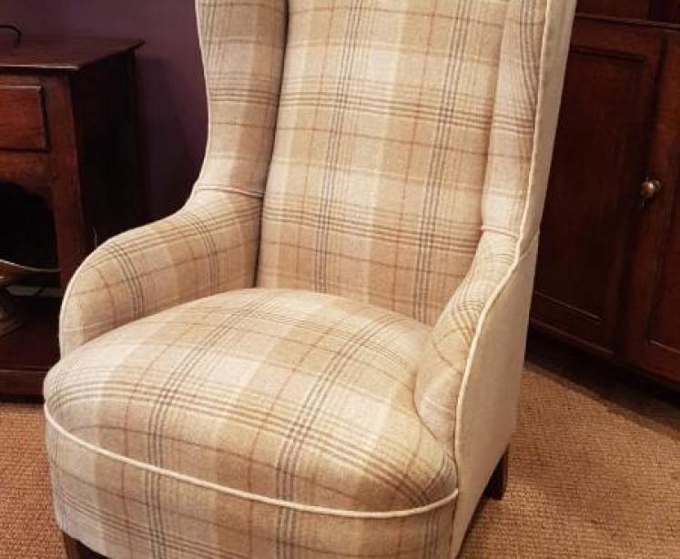 Quality Edwardian Wing Back Arm Chair - Image 1