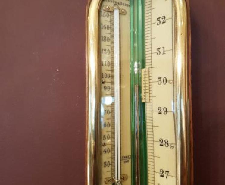 Rare Victorian Oak Miners Stick Barometer - Image 4