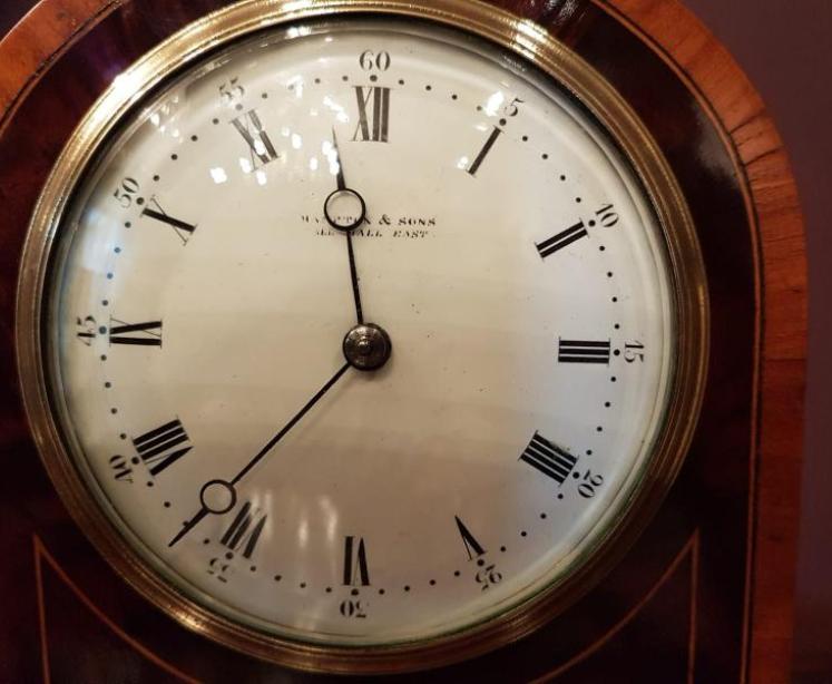 Fine Quality Sheraton Inlaid Edwardian Mantle Clock - Image 4