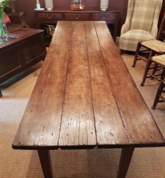 Antique George III English Oak Farmhouse Table