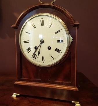 Quality Edwardian Mahogany Chiming Mantel Clock