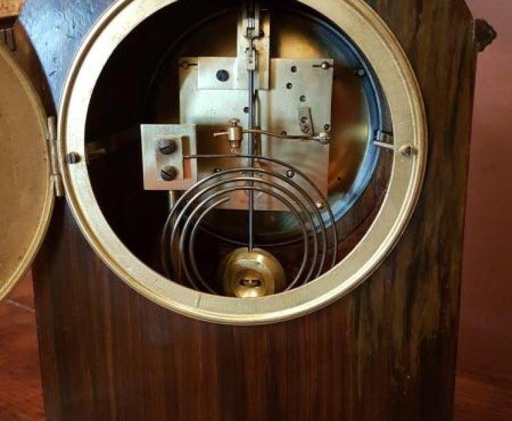 Quality Edwardian Mahogany Chiming Mantel Clock - Image 5