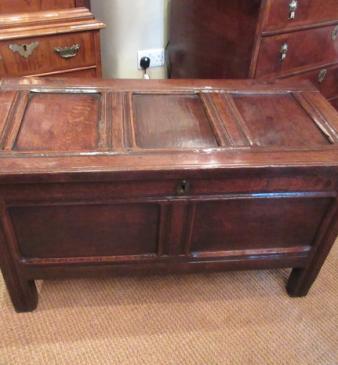 Superb Small George II Period Oak Coffer