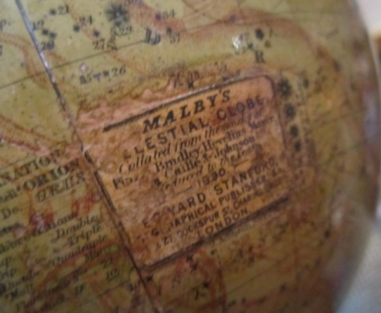 Rare Late 19th Century 10" Plaster Celestrial Globe - Image 3