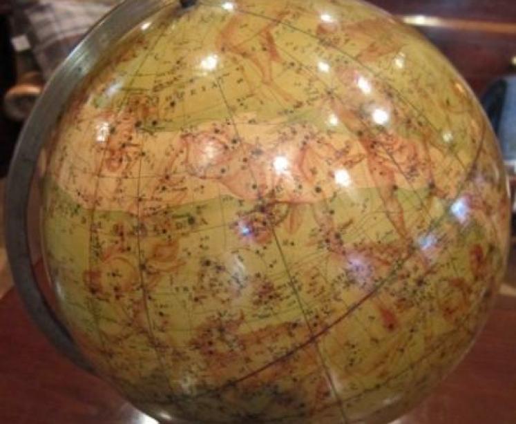 Rare Late 19th Century 10" Plaster Celestrial Globe - Image 4