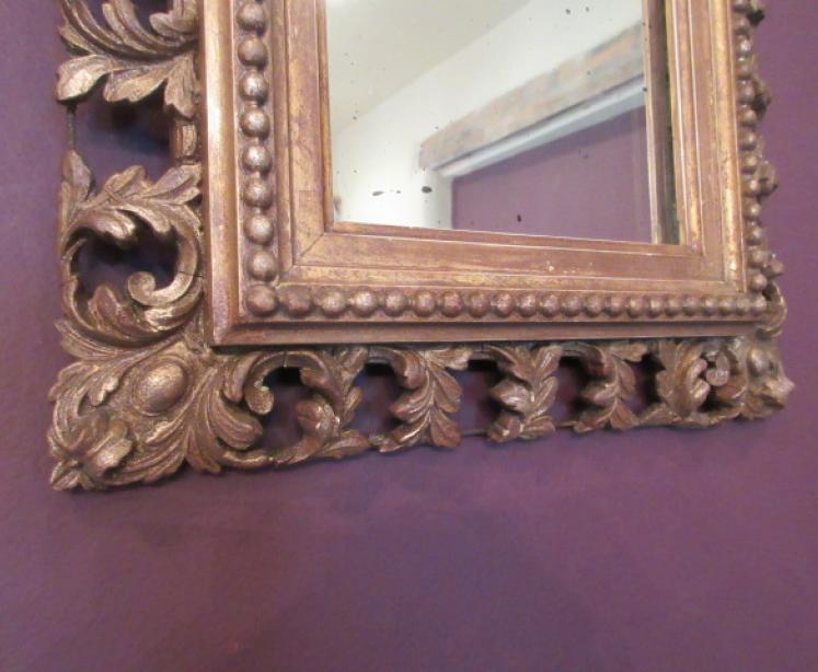 19th Century Antique Plaster Gilt Wall Mirror - Image 3