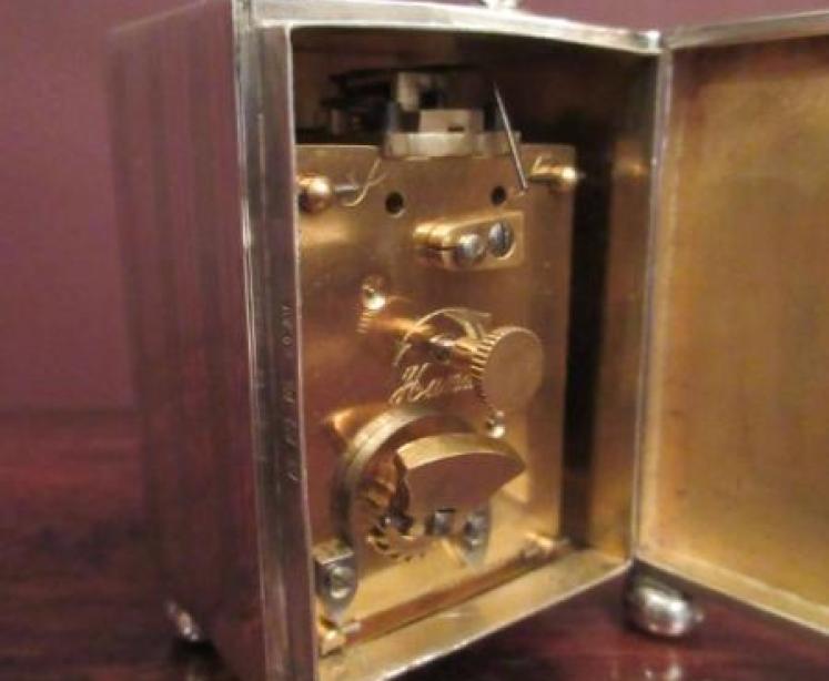 Fine George V Period Antique Solid Silver Carriage Clock - Image 3