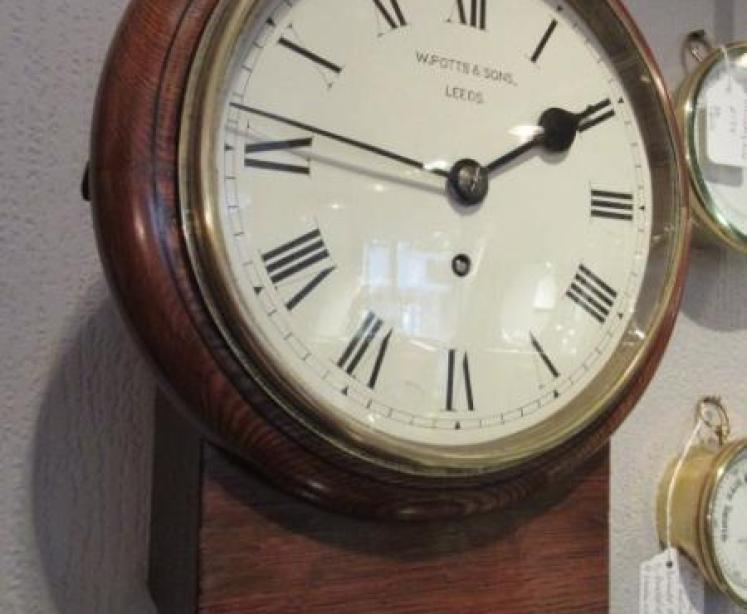 Potts of Leeds 8" Fusee Drop Dial Wall Clock - Image 1