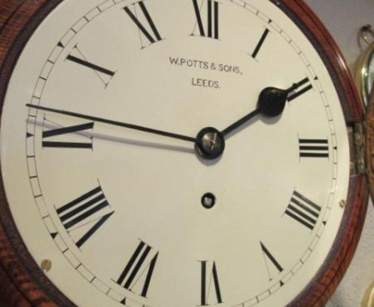 Potts of Leeds 8" Fusee Drop Dial Wall Clock - Image 2