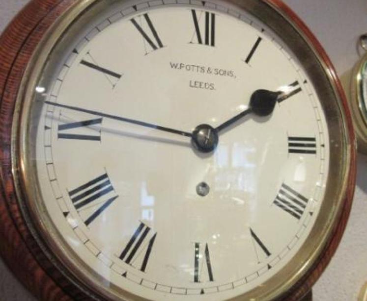 Potts of Leeds 8" Fusee Drop Dial Wall Clock - Image 5