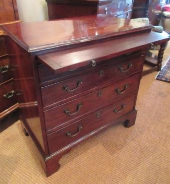 Small George III Antique Brushing Slide Chest of Drawers