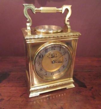 Unusual 19th Century French Desk Top Clock with Compass