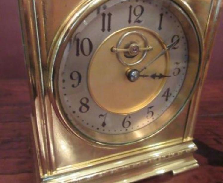 Unusual 19th Century French Desk Top Clock with Compass - Image 2
