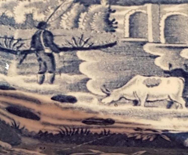 Early 19th Century Blue and White Transfer Print Pickle Dish - Image 3