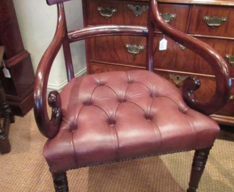 Pair of Regency Antique Mahogany Carver Armchairs - Image 5