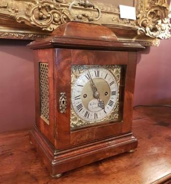 Fine George II Antique Double Fusee London Bracket Clock 