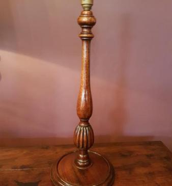 Quality Edwardian Antique Mahogany Table Lamp